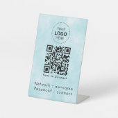 WiFi netwerk | QR-code scannen om verbinding te ma Reclamebord Met Voetstuk (Voorkant)