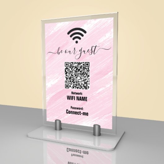 Wifi Netwerk | QR Code | Wees onze gast Tafelkaart Kaart
