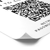 Wifi Netwerk Scan om QR Code te Verbinden Poster (Hoek)
