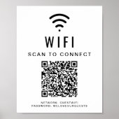 Wifi Netwerk Scan om QR Code te Verbinden Poster (Voorkant)