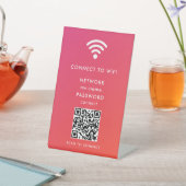 WiFi-netwerk Scan QR-code om verbinding te maken m Reclamebord Met Voetstuk (Insitu)