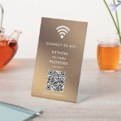 WiFi-netwerk Scan QR-code om verbinding te maken m Reclamebord Met Voetstuk (Insitu)