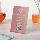WiFi-netwerk Scan QR-code om verbinding te maken m Reclamebord Met Voetstuk (Insitu)