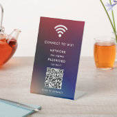 WiFi-netwerk Scan QR-code om verbinding te maken m Reclamebord Met Voetstuk (Insitu)