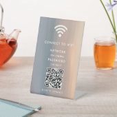 WiFi-netwerk Scan QR-code om verbinding te maken m Reclamebord Met Voetstuk (Insitu)