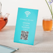 WiFi-netwerk Scan QR-code om verbinding te maken m Reclamebord Met Voetstuk (Insitu)