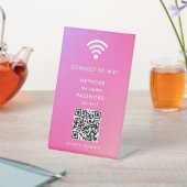 WiFi-netwerk Scan QR-code om verbinding te maken m Reclamebord Met Voetstuk (Insitu)