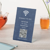 WiFi-netwerk Scan QR-code om verbinding te maken m Reclamebord Met Voetstuk (Insitu)