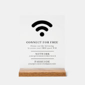 Wifi netwerk toegangscode gast info aangepaste QR Acryl Bord (Voorkant)