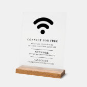Wifi netwerk toegangscode gast info aangepaste QR Acryl Bord (Hoek)