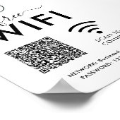 WIFI Netwerk Wachtwoord QR Code Poster (Hoek)