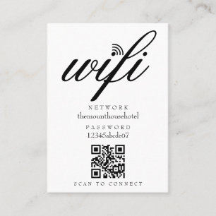 Wifi Netwerk Wachtwoord QR Code Visitekaartje