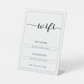 Wifi Netwerk Wachtwoord Zakelijk Koffiecafé Reclamebord Met Voetstuk (Voorkant)