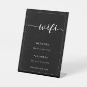 Wifi Netwerk Wachtwoord Zakelijk Koffiecafé Reclamebord Met Voetstuk (Voorkant)