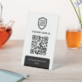 WiFi-netwerk | White QR Code Scan to Sign In Reclamebord Met Voetstuk (Insitu)