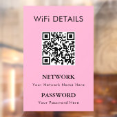 WiFi-netwerktoegang | QR Code Wachtwoord Weergave Raamsticker (Vel 2)