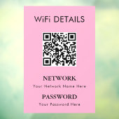 WiFi-netwerktoegang | QR Code Wachtwoord Weergave Raamsticker (Vel 3)