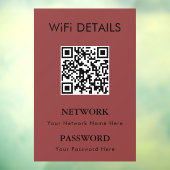 WiFi-netwerktoegang | QR Code Wachtwoord Weergave Raamsticker (Vel 3)