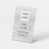 WiFi-netwerkwachtwoord aanpasbaar logo toevoegen Reclamebord Met Voetstuk (Voorkant)