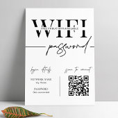 WIFI-netwerkwachtwoord QR-code zwart/wit modern Poster