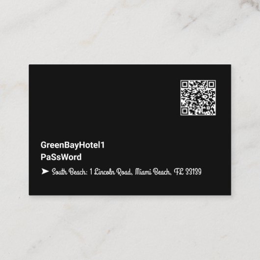 WiFi-netwerkwachtwoordgast Visitekaartje (Achterkant)