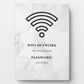 Wifi Network and Password Black Plaque Fotoplaat (voorkant)