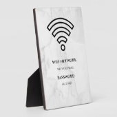 Wifi Network and Password Black Plaque Fotoplaat (Zijkant)