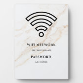 Wifi Network and Password Black Plaque Fotoplaat (voorkant)