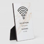 Wifi Network and Password Black Plaque Fotoplaat (Zijkant)