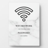 Wifi Network and Password Black Plaque Fotoplaat (voorkant)
