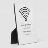 Wifi Network and Password Black Plaque Fotoplaat (Zijkant)