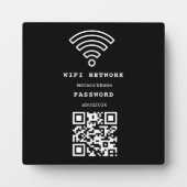 Wifi Network and Password Black Plaque Fotoplaat (Voorkant)