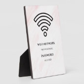 Wifi Network and Password Black Plaque Fotoplaat (Zijkant)