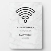 Wifi Network and Password Black Plaque Fotoplaat (voorkant)