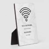 Wifi Network and Password Black Plaque Fotoplaat (Zijkant)