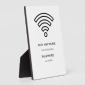 Wifi Network and Password Black Plaque Fotoplaat (Zijkant)