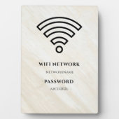Wifi Network and Password Black Plaque Fotoplaat (voorkant)