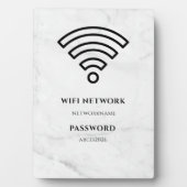 Wifi Network and Password Black Plaque Fotoplaat (voorkant)