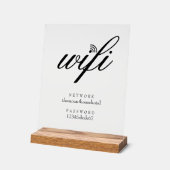 Wifi Network and Password Business Retail Acryl Bord (Hoek)