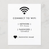Wifi Network and Password Business Retail Flyer (Voorkant)