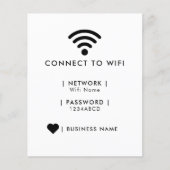 Wifi Network and Password Business Retail Flyer (Voorkant)