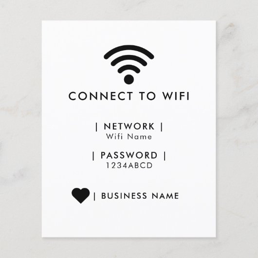 Wifi Network and Password Business Retail Flyer (Voorkant)
