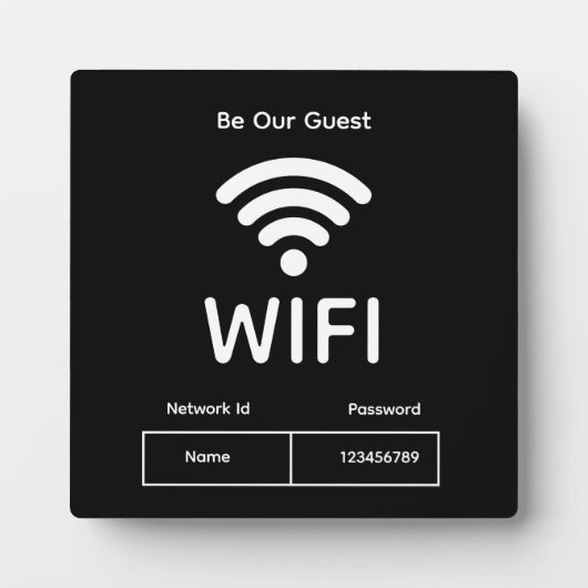 Wifi Network and Password Business Retail Fotoplaat (Voorkant)