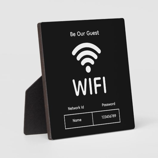 Wifi Network and Password Business Retail Fotoplaat (Voorkant)