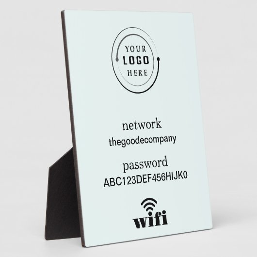Wifi Network and Password Business Retail Fotoplaat (Zijkant)