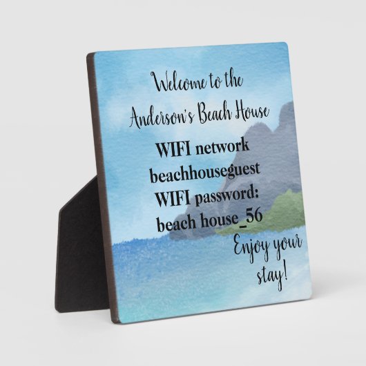 Wifi Network and Password Business Retail Fotoplaat (Voorkant)