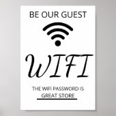 Wifi Network and Password Business Retail Poster (Voorkant)
