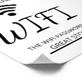Wifi Network and Password Business Retail Poster (Hoek)