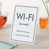 Wifi Network and Password Business Retail Reclamebord Met Voetstuk (Insitu)