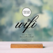 Wifi Network and Password Logo Acryl Bord (Neutraal)